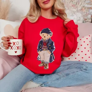 Gildan or Bella Retro Teddy Bear Sweatshirt/ Youth and Adult Sizes