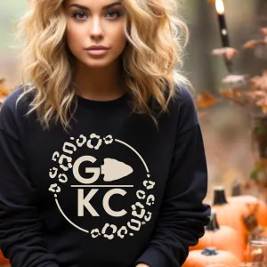 Go KC Leopard Circle Black Sweatshirt