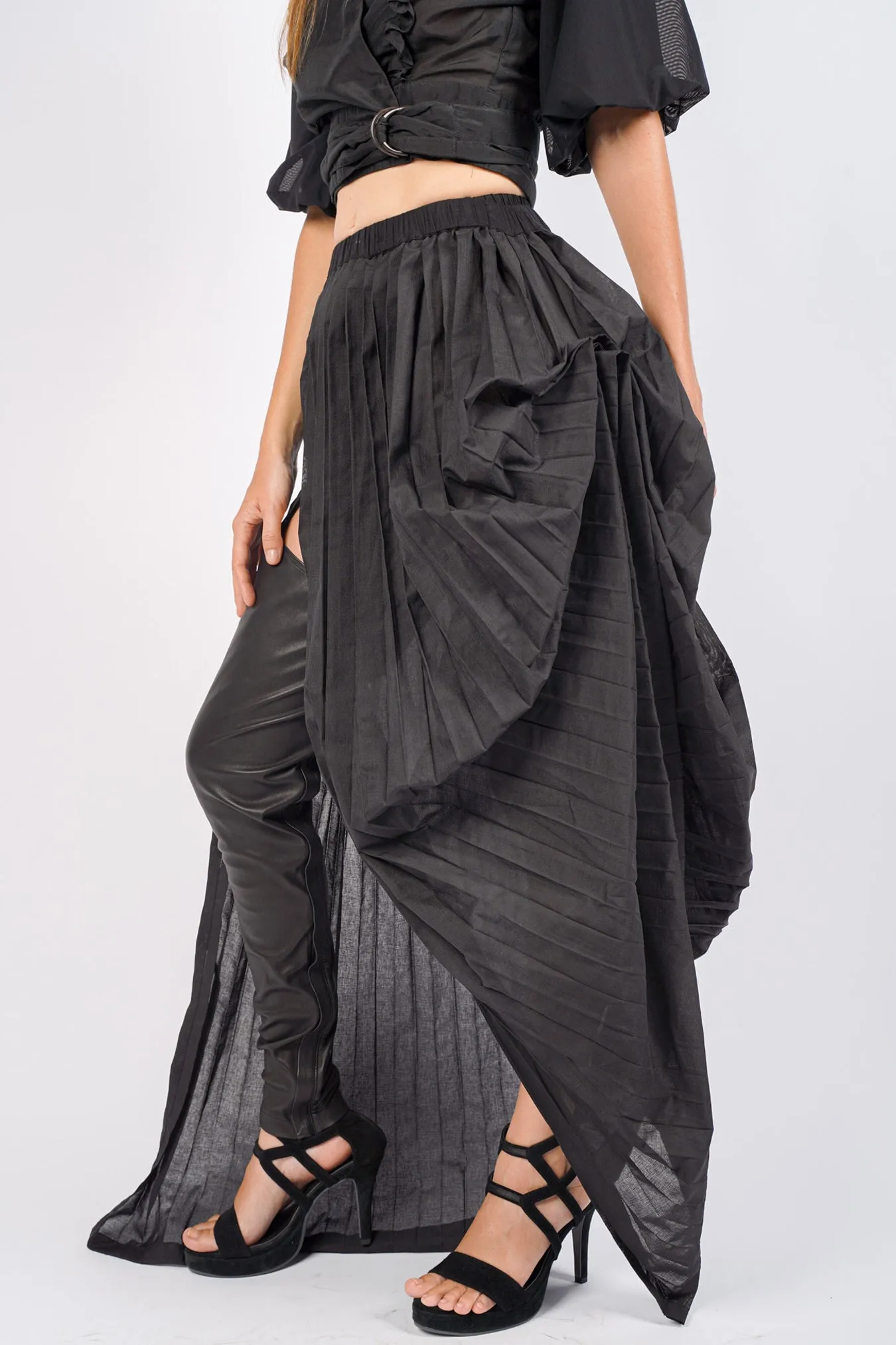 Gottingen Pleated Cotton Skirt