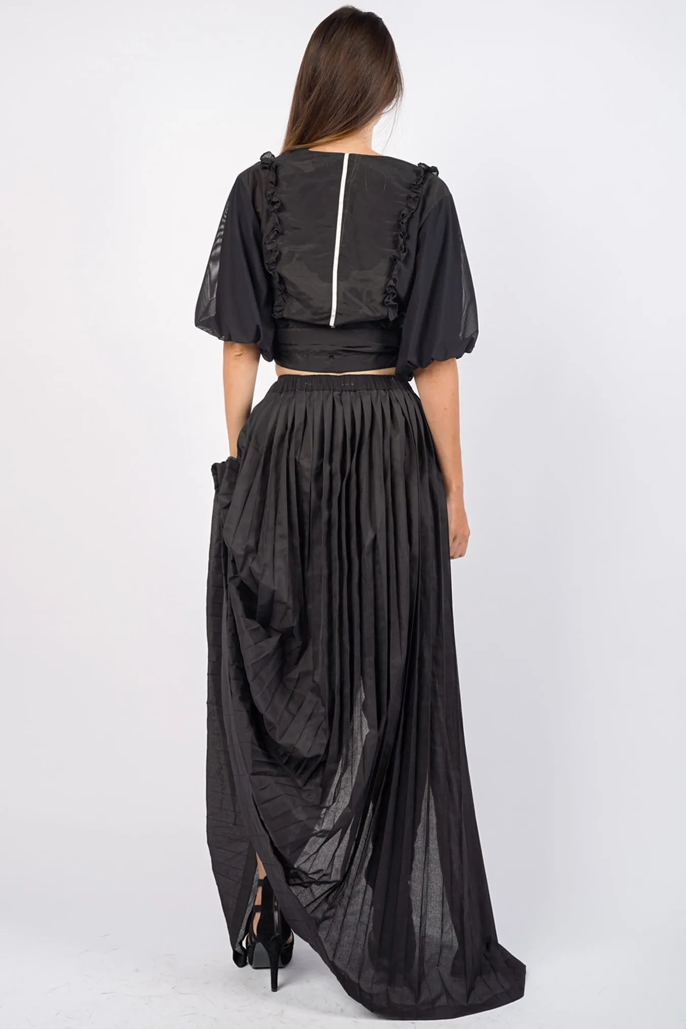 Gottingen Pleated Cotton Skirt
