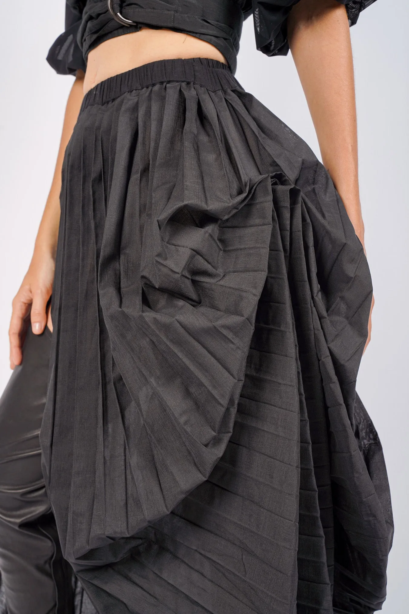 Gottingen Pleated Cotton Skirt
