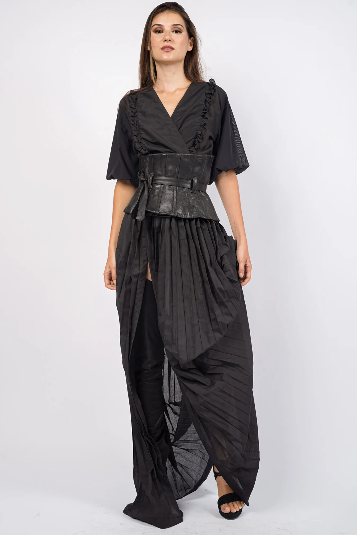Gottingen Pleated Cotton Skirt