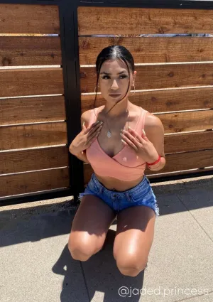 Grace Crossover Crop Top - Peach