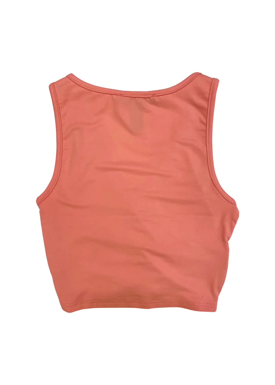 Grace Crossover Crop Top - Peach