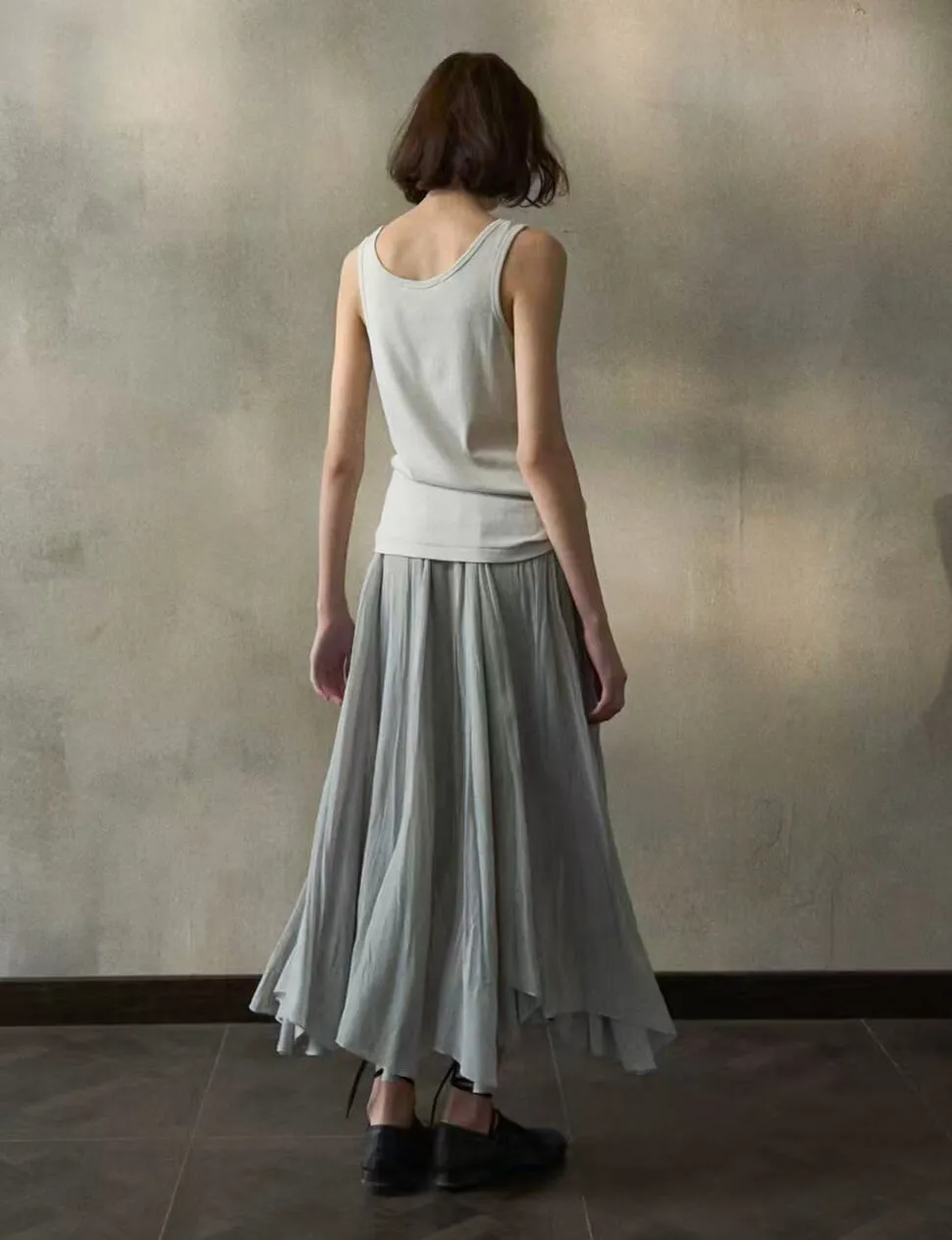 Grey Pleated Skirt -PREORDER