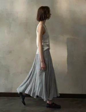 Grey Pleated Skirt -PREORDER