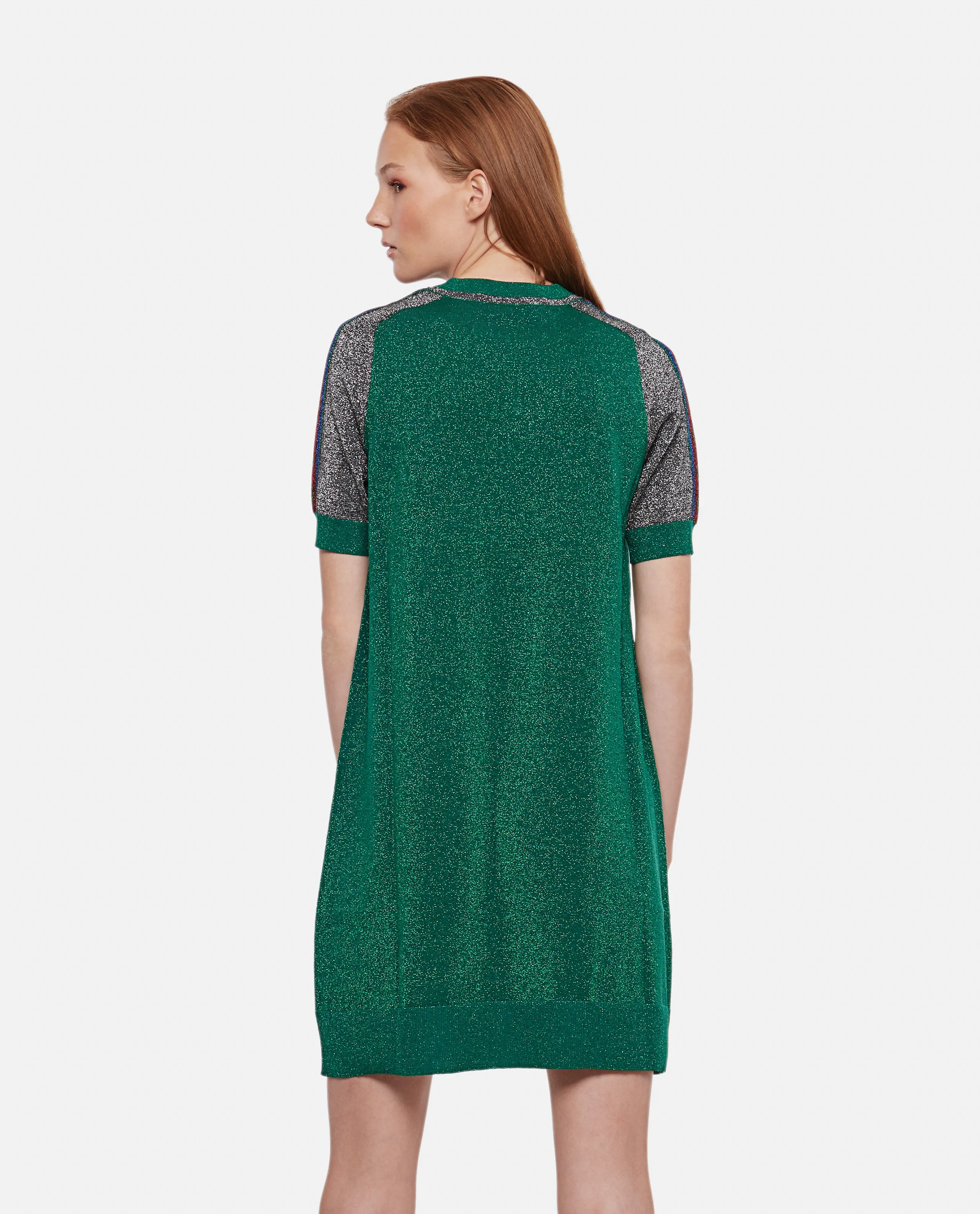 Gucci Metallic T-shirt Dress in Green
