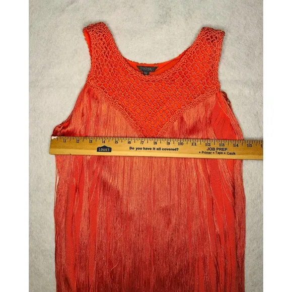 Guess Fringe Dress Crochet Sleeveless Party Cocktail Mini Size M