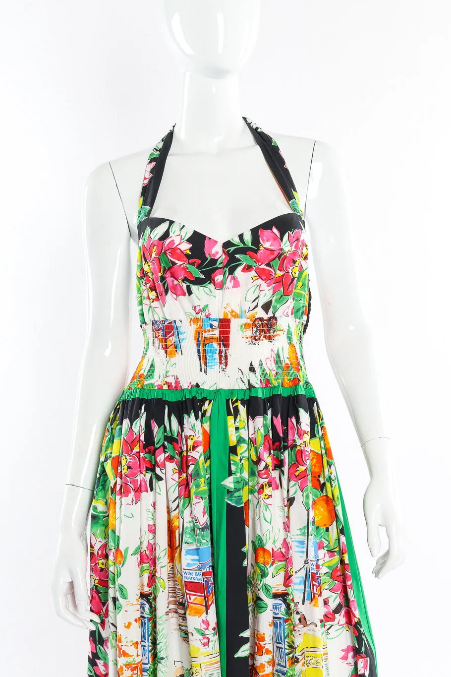 Halter Pleated Portofino Dress