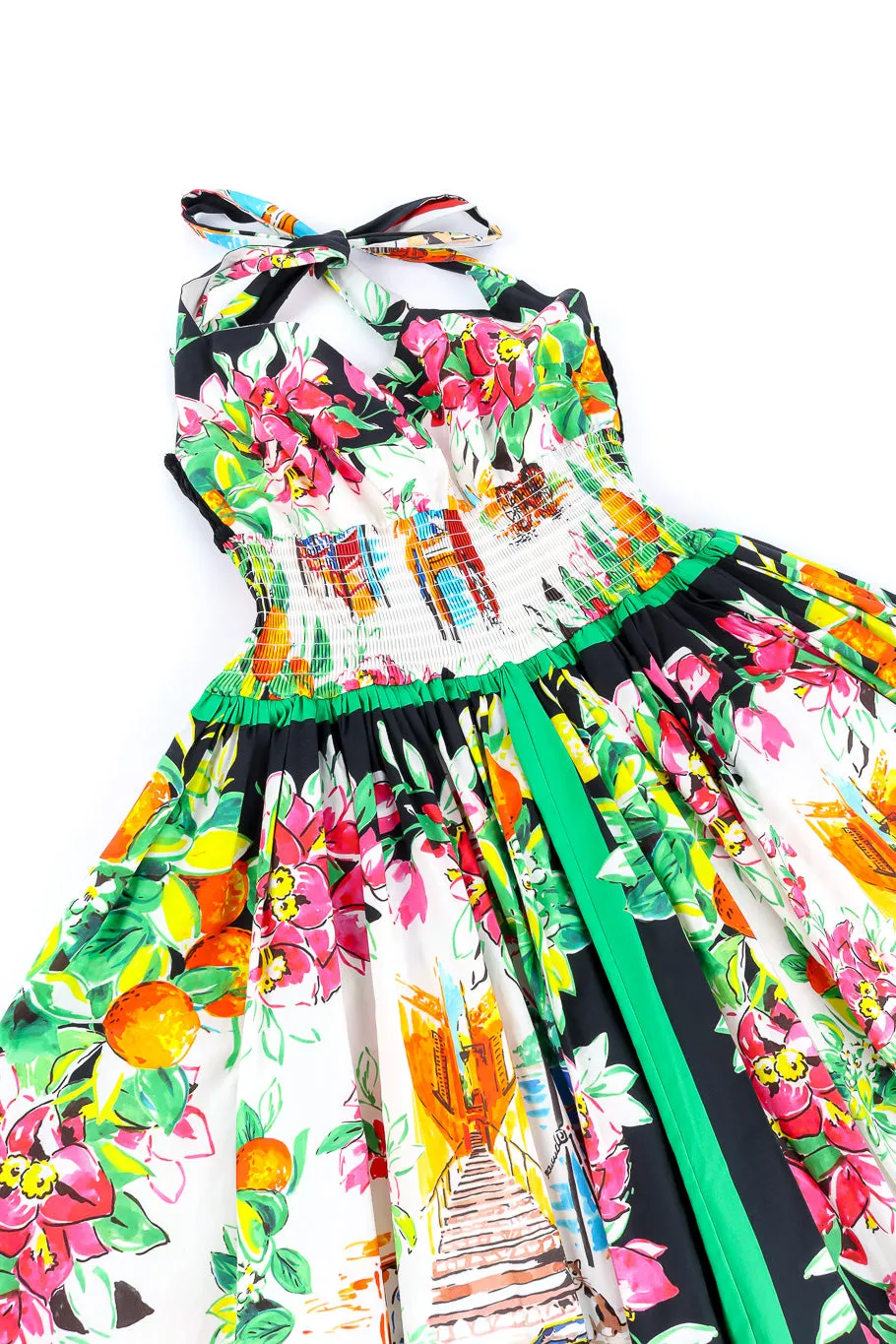 Halter Pleated Portofino Dress