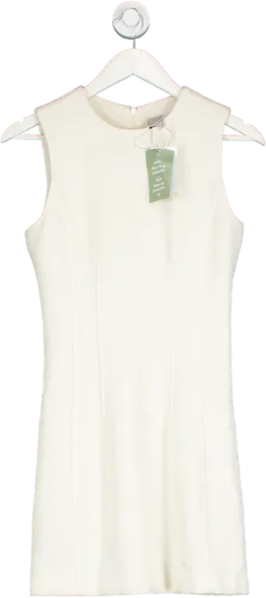 H&M Cream Boucle Sleeveless Mini Dress UK XS