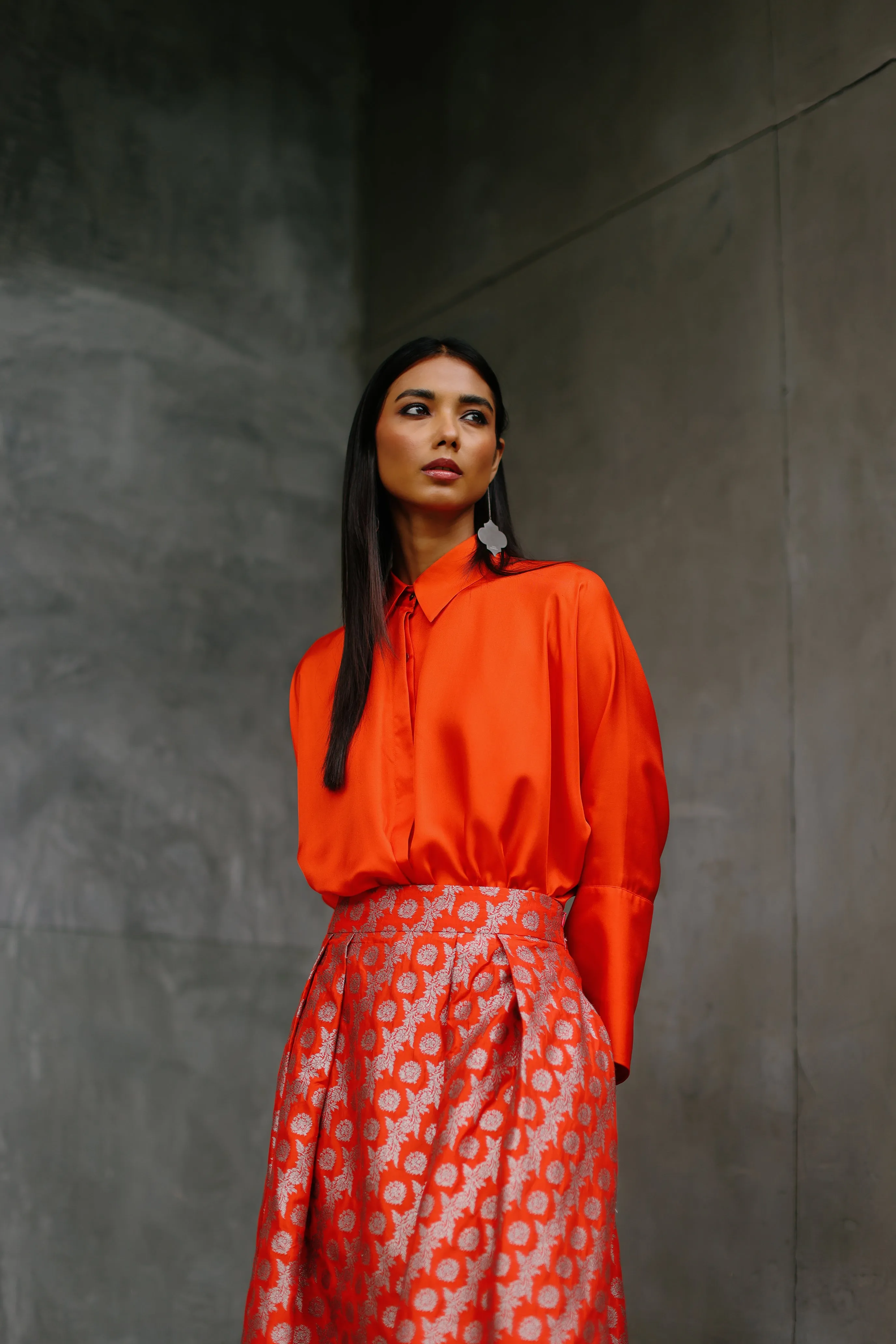 Handwoven Silk Brocade Skirt
