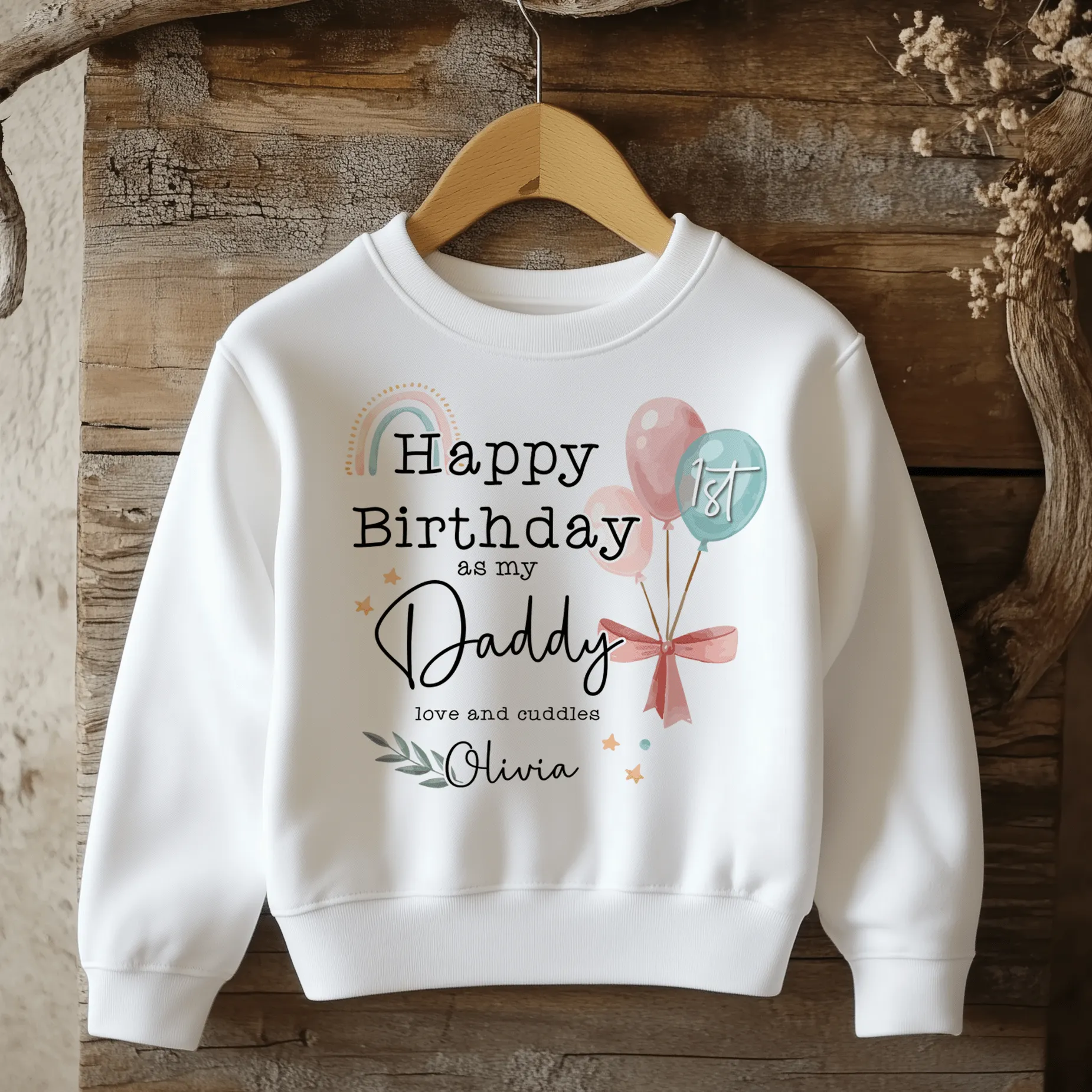 Happy Birthday As My Daddy Personalised Gift Toddler & Kids Sweatshirt