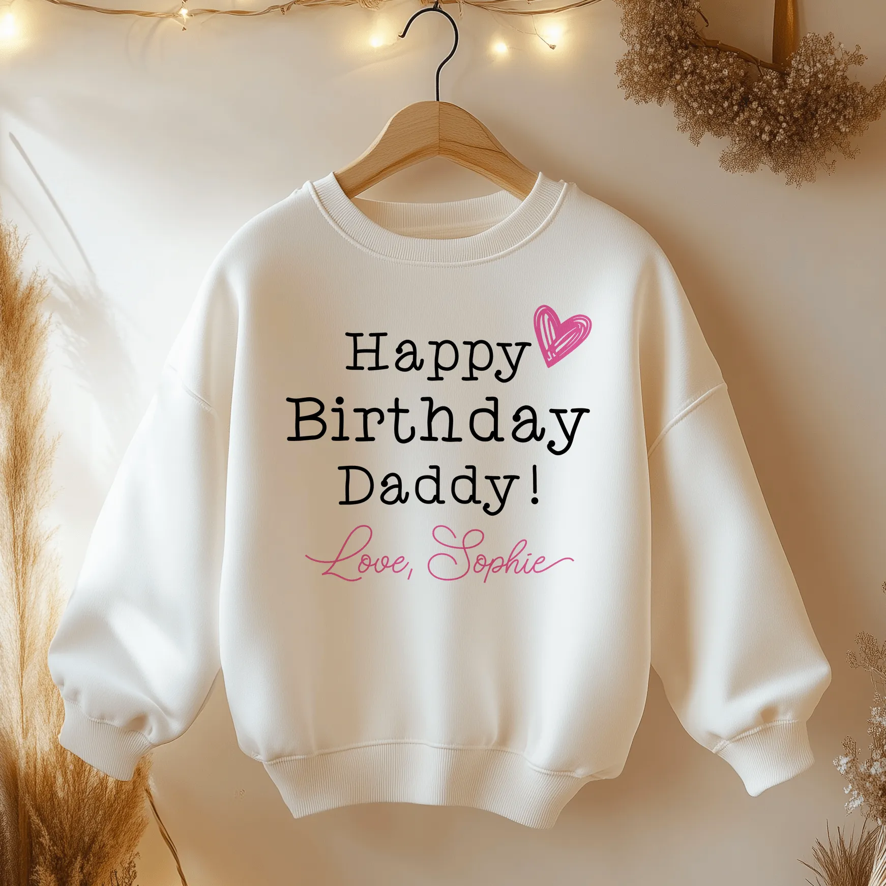Happy Birthday Daddy Girl Personalised Toddler & Kids Sweatshirt