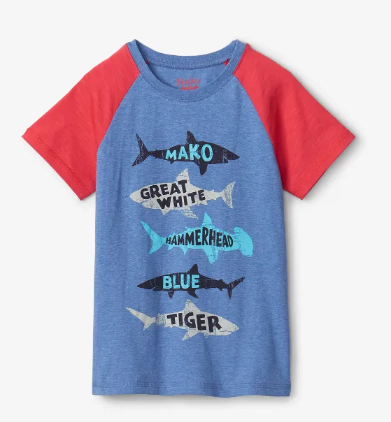 Hatley Printed Shark Stripes Pullover