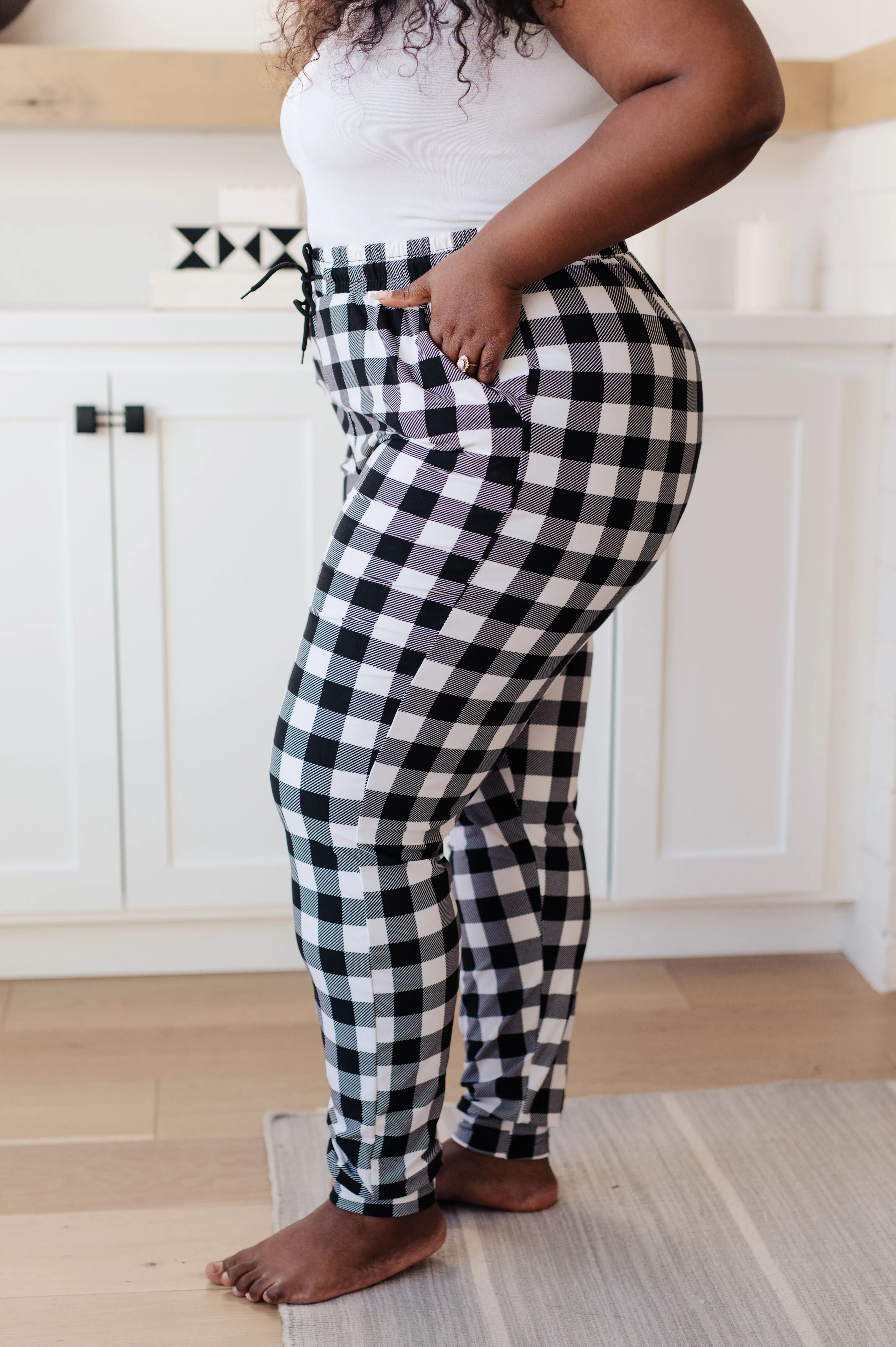 Hazel Blues® |  Your New Favorite Joggers in Black and White Check