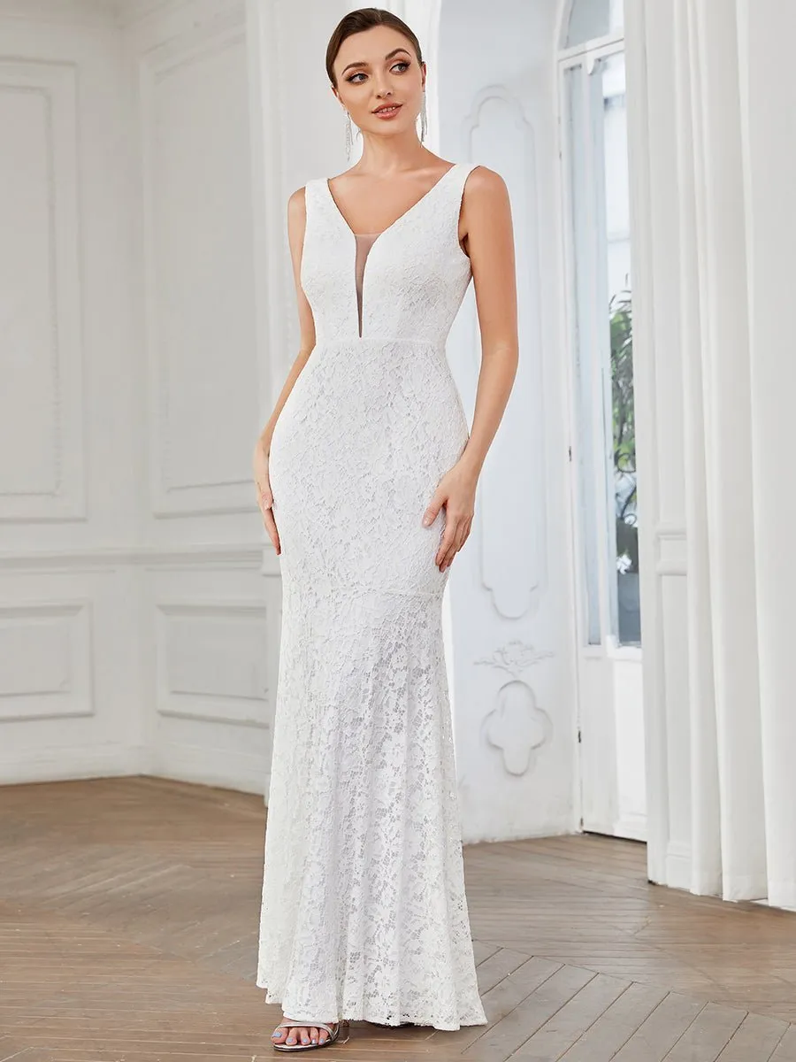 Heatherly full length lace wedding dress in ivory Express NZ wide