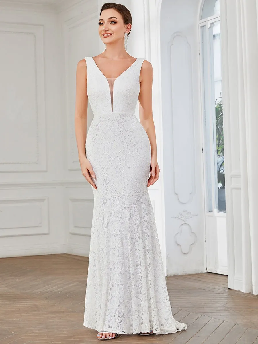Heatherly full length lace wedding dress in ivory Express NZ wide