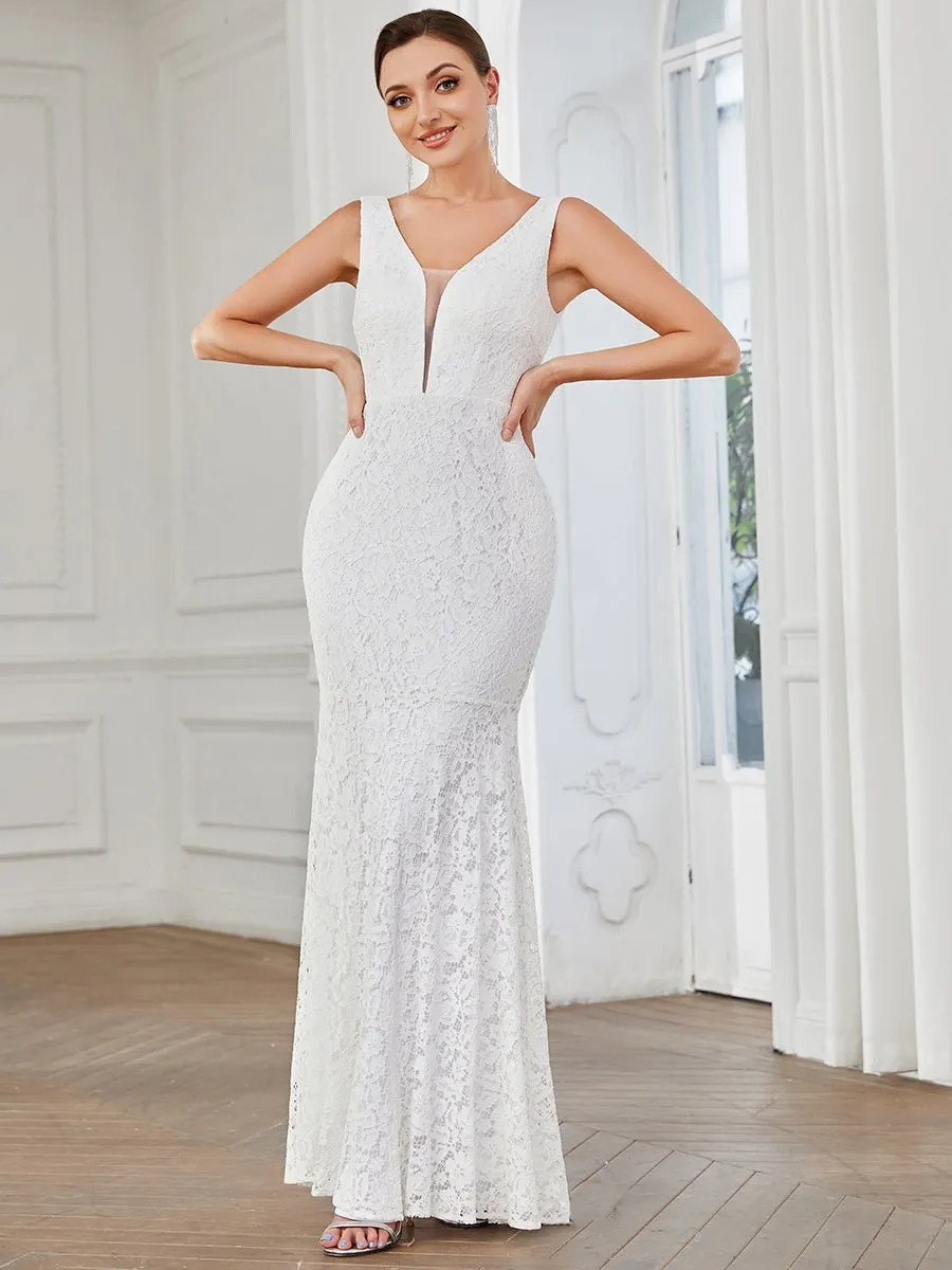 Heatherly full length lace wedding dress in ivory Express NZ wide
