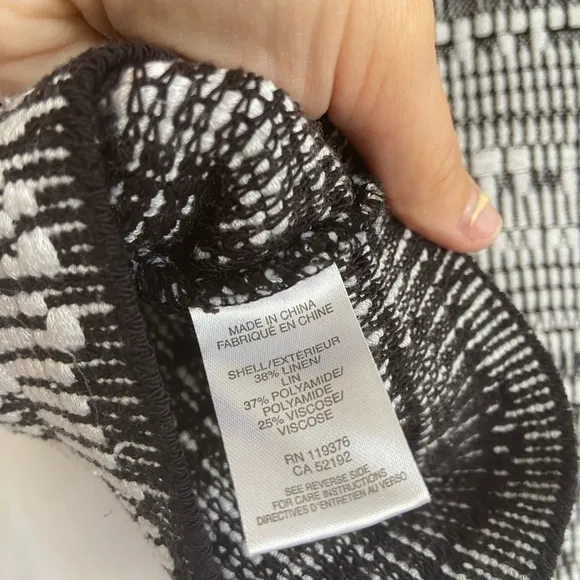 Helmut Lang Variant Grid Woven Skirt Linen Mini Size Small
