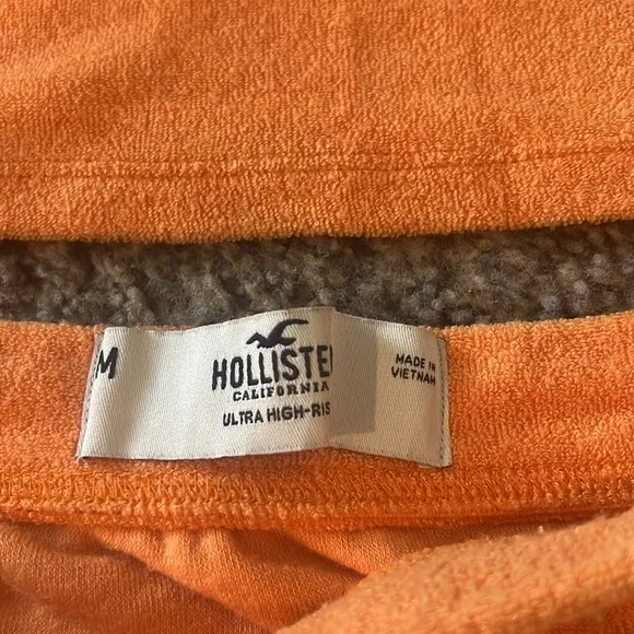 Hollister orange terry cloth skirt set