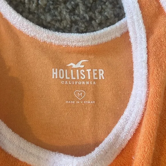 Hollister orange terry cloth skirt set