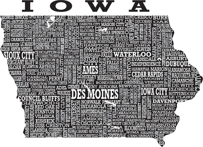 Hometown Iowa Hooded Sweatshirt-Charcoal Heather