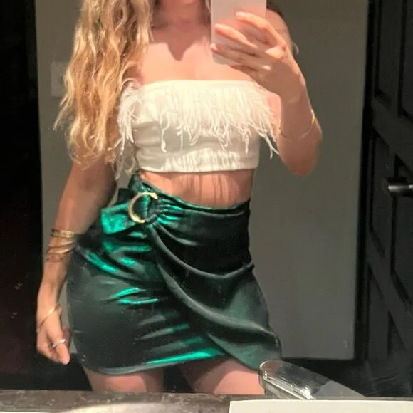 House of Harlow × REVOLVE Bobbi Skirt Emerald S green skirt