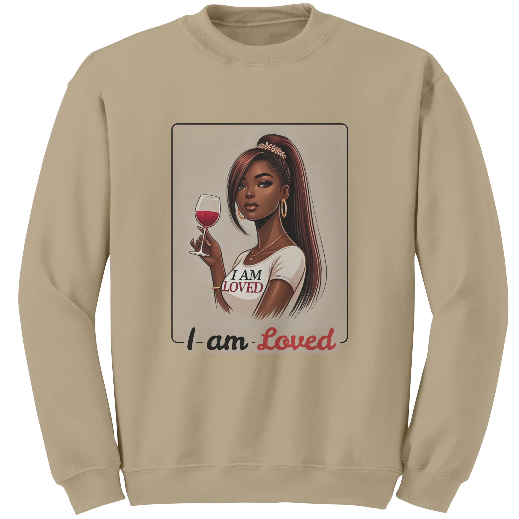 I Am Loved Sweatshirt, Valentines Womens Sweatshirt, Valentine Sweatshirt, Valentines Gift For Her, Valentine Clothing, Graphic Sweatshirt