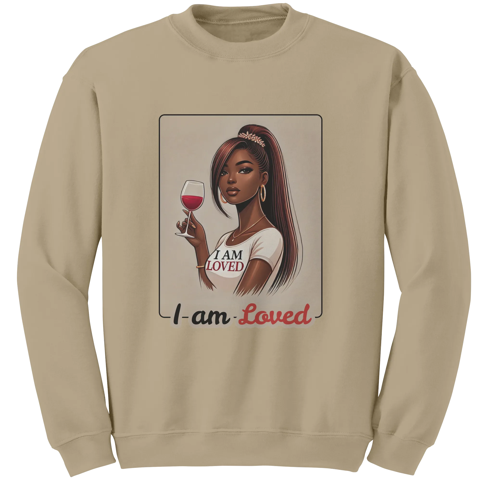 I Am Loved Sweatshirt, Valentines Womens Sweatshirt, Valentine Sweatshirt, Valentines Gift For Her, Valentine Clothing, Graphic Sweatshirt