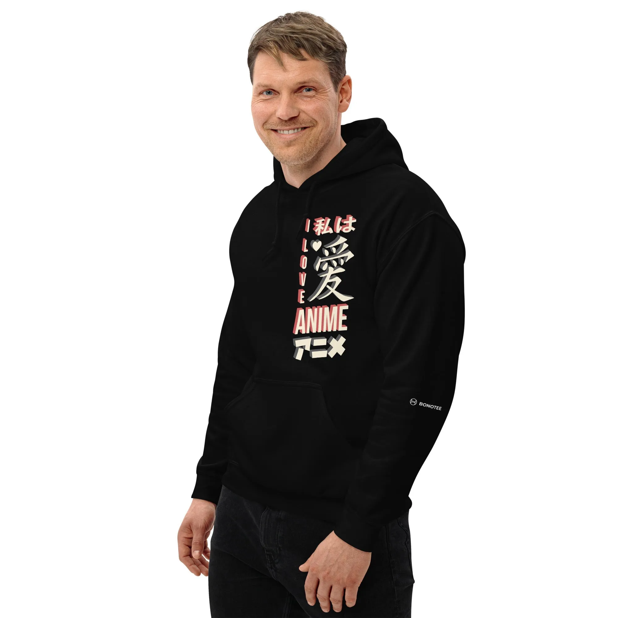 I LOVE ANIME Unisex Fleece Hoodie