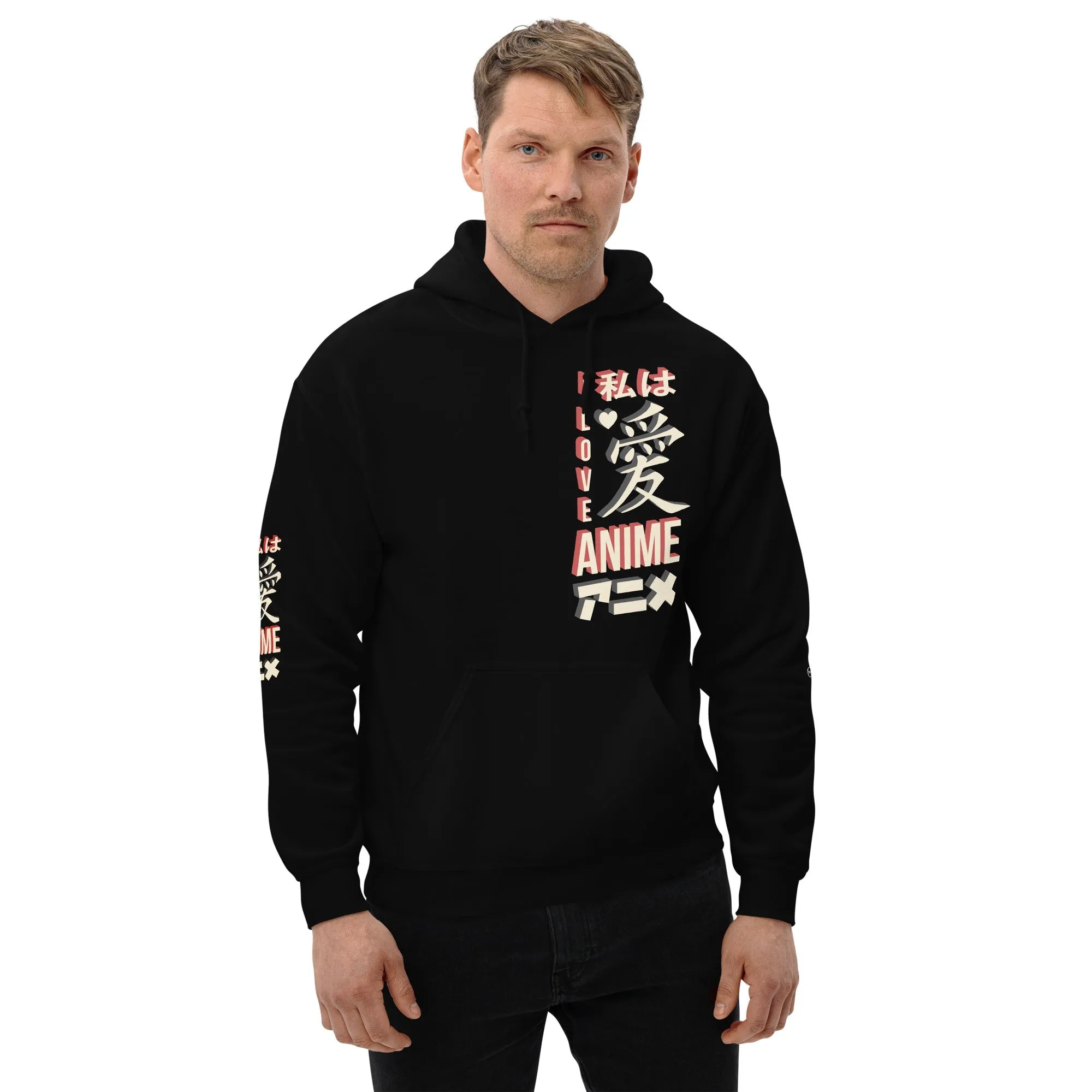 I LOVE ANIME Unisex Fleece Hoodie