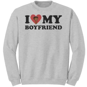 I Love My Boyfriend Sweatshirt, Valentine Sweatshirt, I Heart My Boyfriend Sweatshirt, Valentines Womens Sweatshirt, Valentines Gift For Her