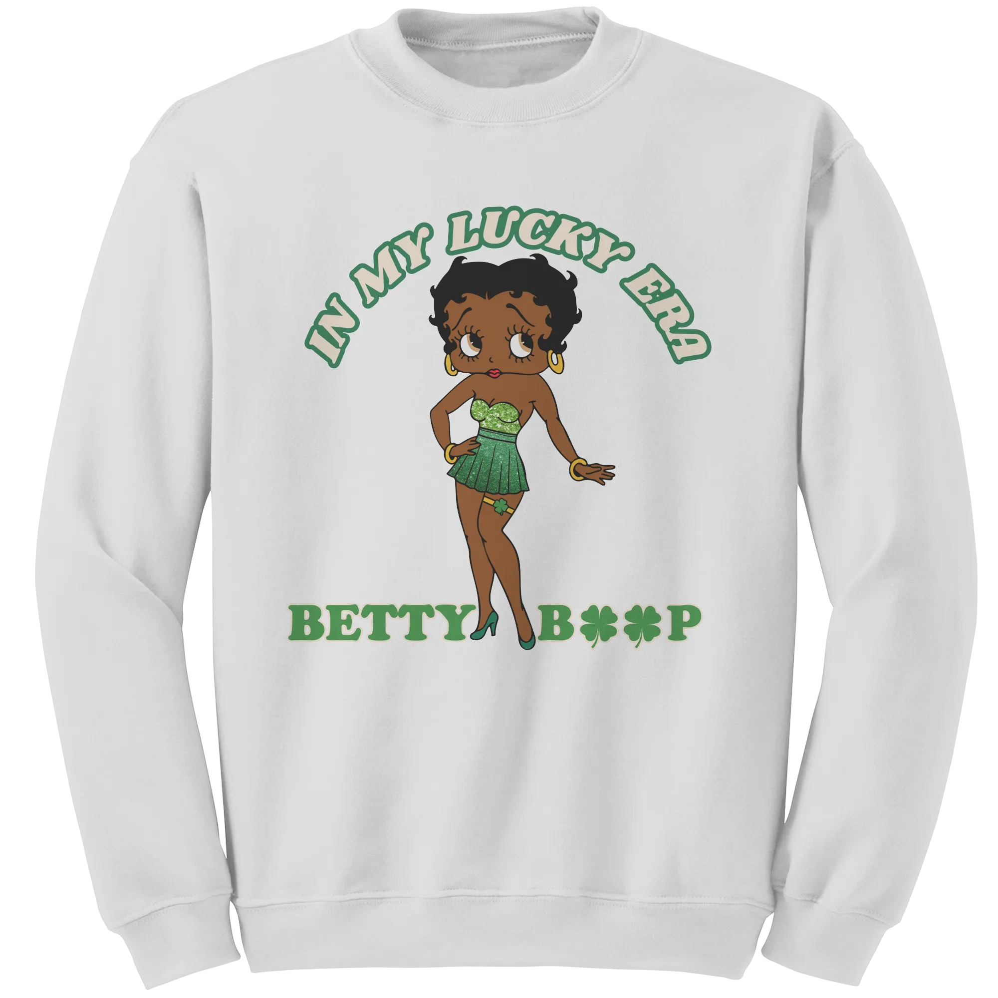 In My Lucky Era Sweatshirt, Betty Boop Sweatshirt, Irish Sweatshirt, Shamrock Sweatshirt, St Patricks Sweatshirt, St Patricks Day Gift