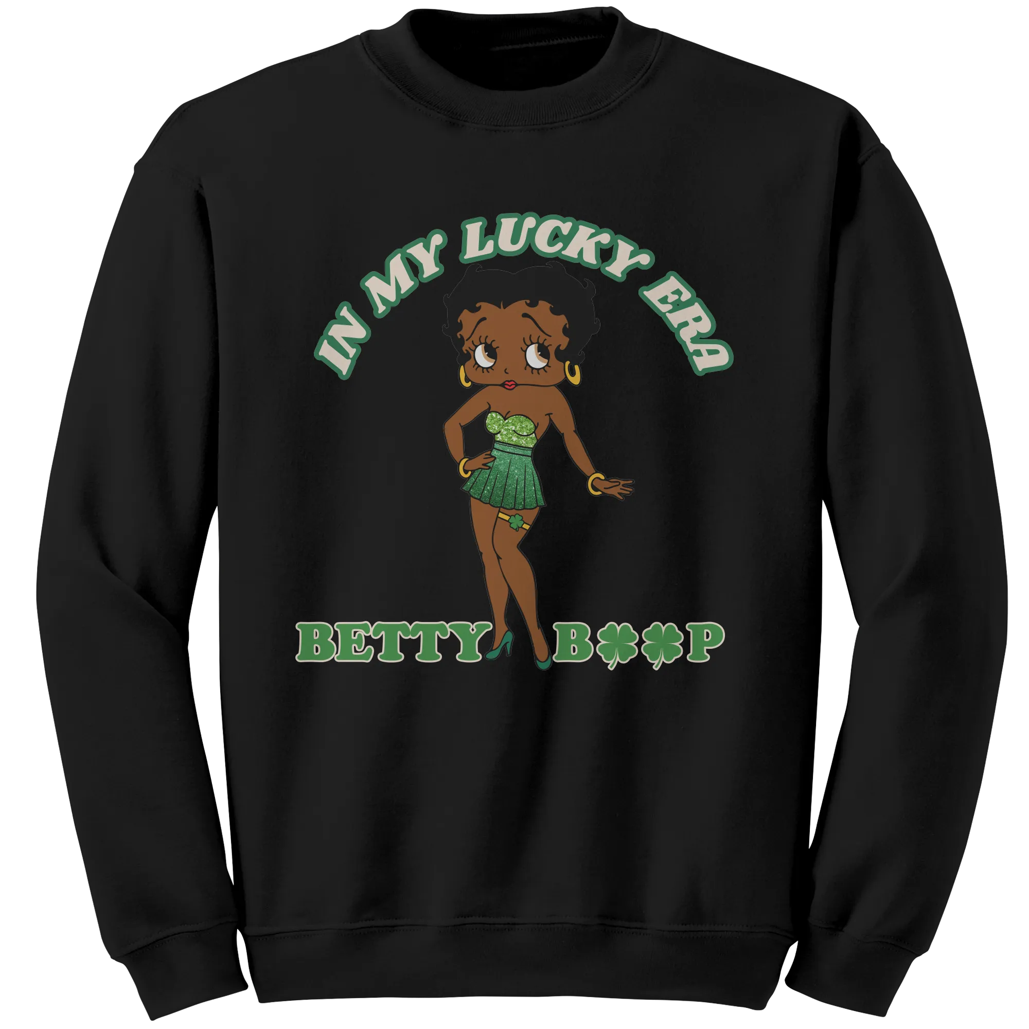 In My Lucky Era Sweatshirt, Betty Boop Sweatshirt, Irish Sweatshirt, Shamrock Sweatshirt, St Patricks Sweatshirt, St Patricks Day Gift