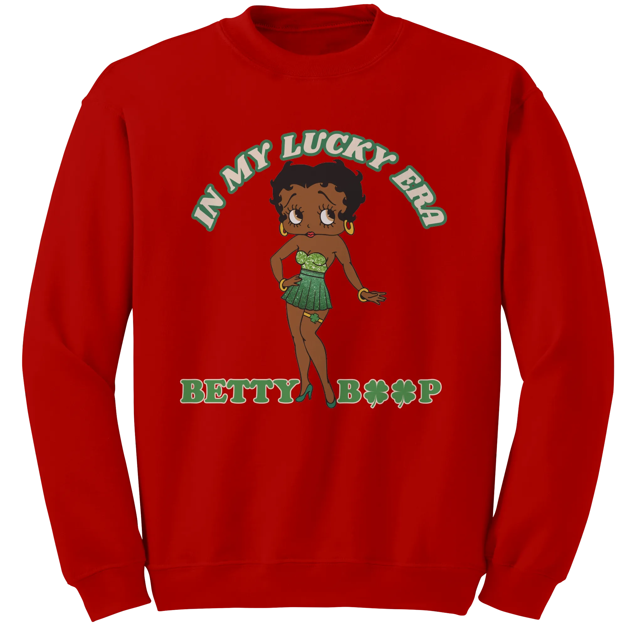 In My Lucky Era Sweatshirt, Betty Boop Sweatshirt, Irish Sweatshirt, Shamrock Sweatshirt, St Patricks Sweatshirt, St Patricks Day Gift