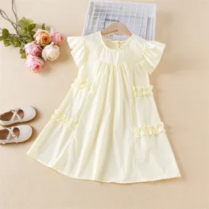 INSTOCK-little girl puff sleeve princess dress