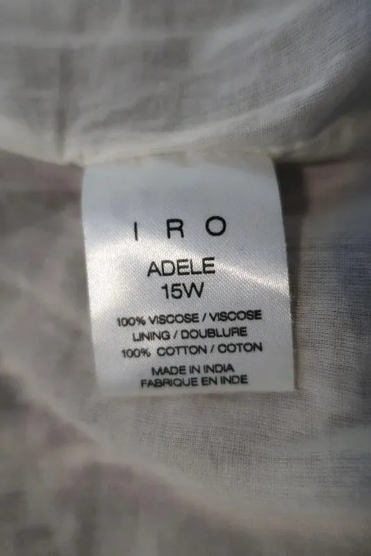 IRO Mini Skirt Adele Burgundy/White Printed Georgette Size 34