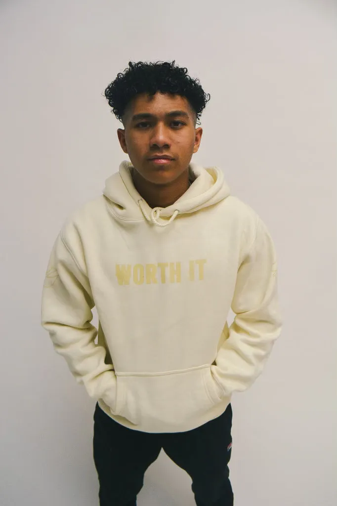 Ivory WORTH IT Tone on Tone Heavyweight Sweatshirt