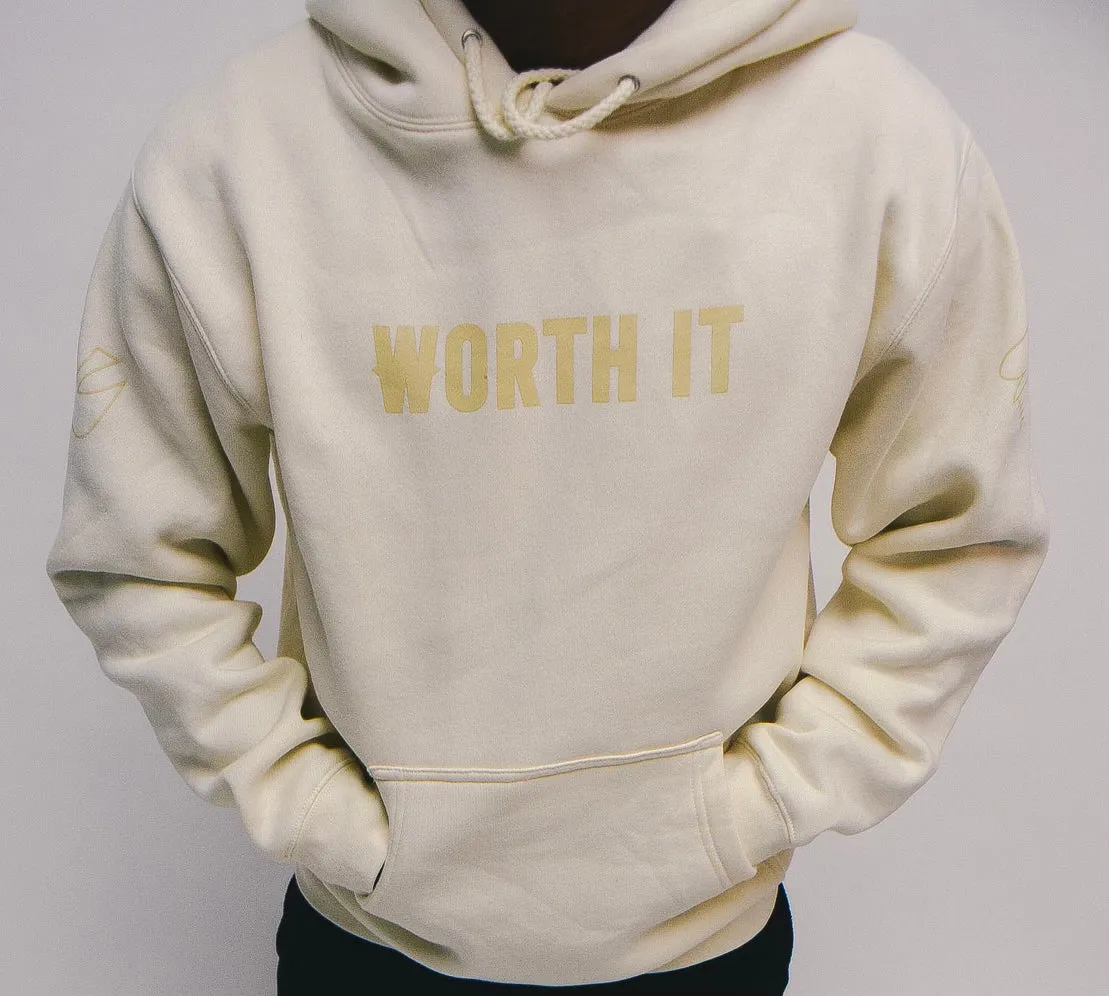 Ivory WORTH IT Tone on Tone Heavyweight Sweatshirt