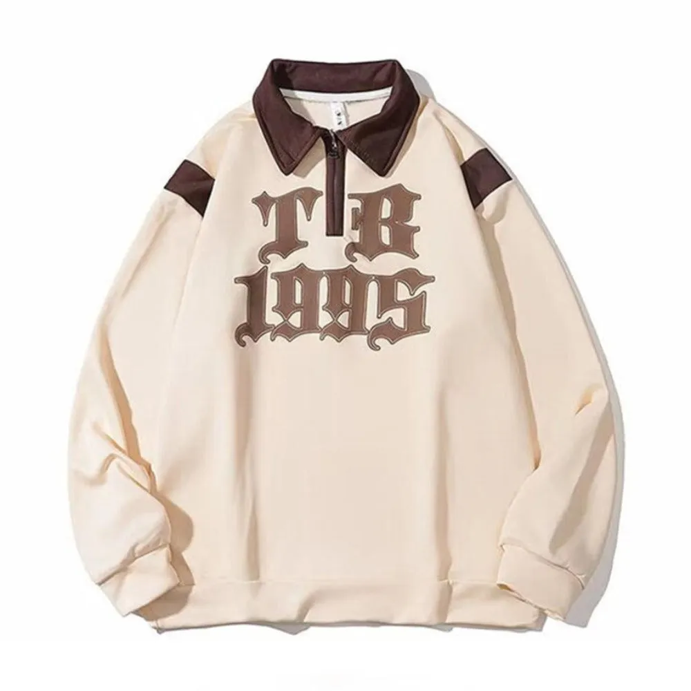 Japanese Three-Dimensional Printed Polo Sweatshirt