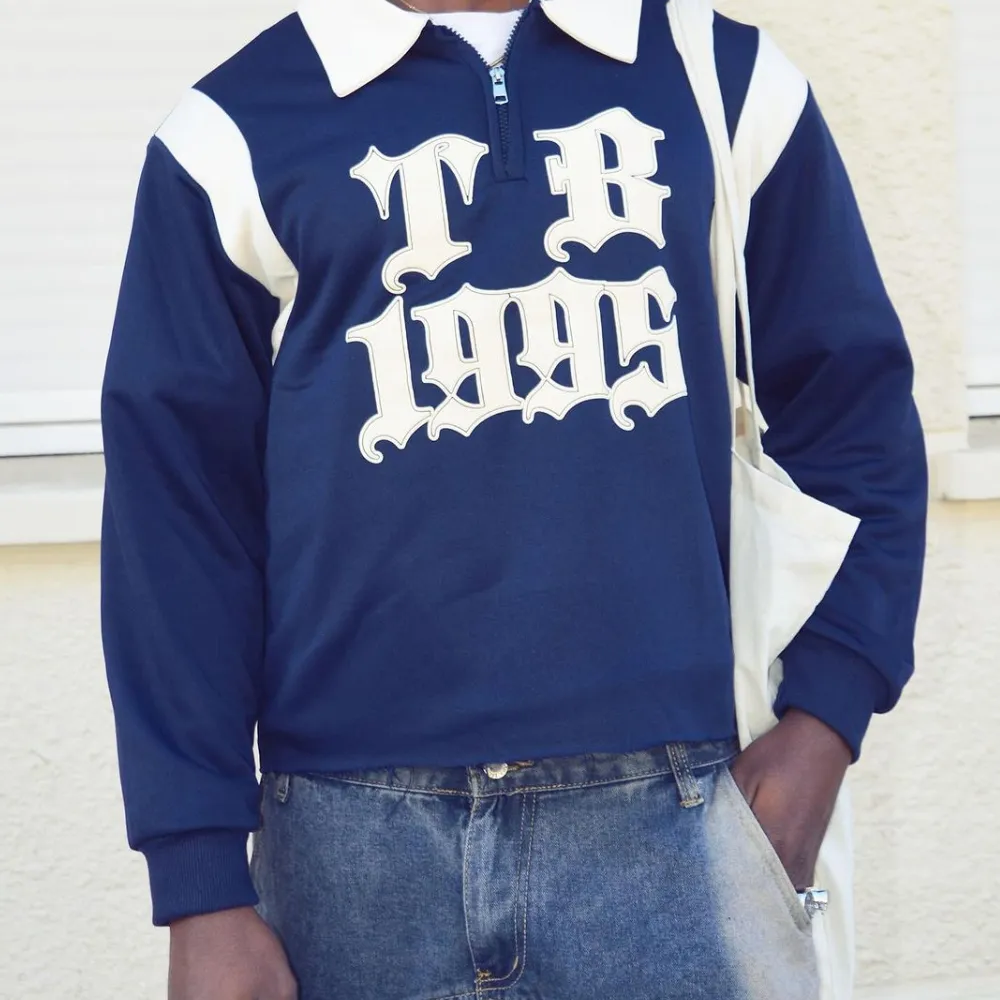 Japanese Three-Dimensional Printed Polo Sweatshirt