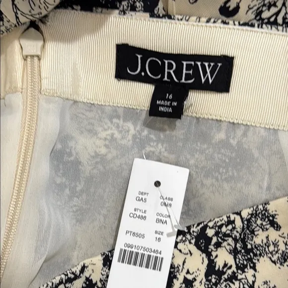 J.Crew NWT pleated knee length skirt in drapery viscose twill