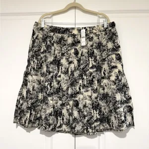 J.Crew NWT pleated knee length skirt in drapery viscose twill