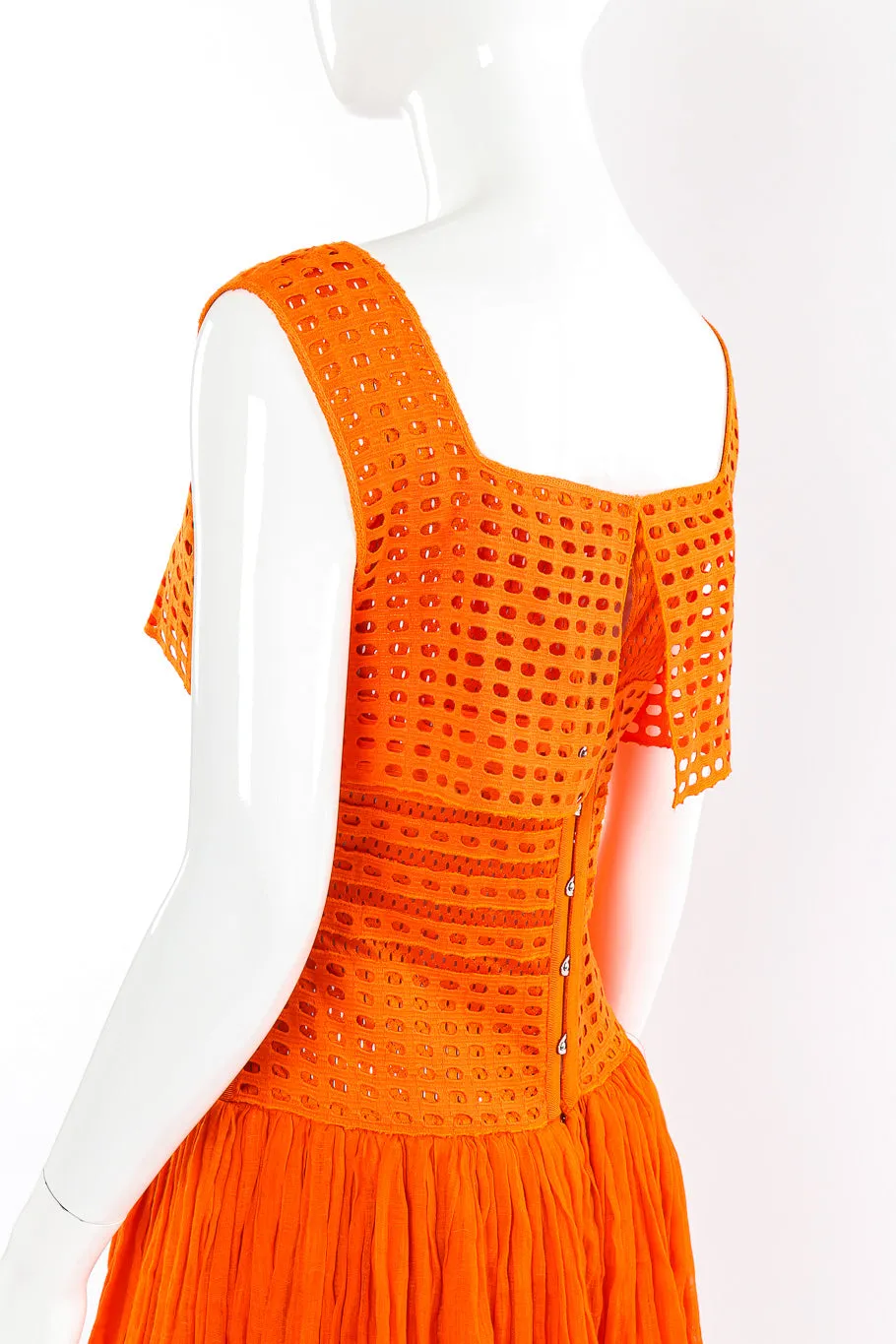Jersey Mesh Pleated Dress