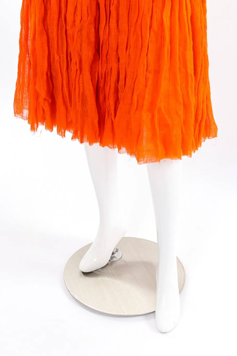 Jersey Mesh Pleated Dress