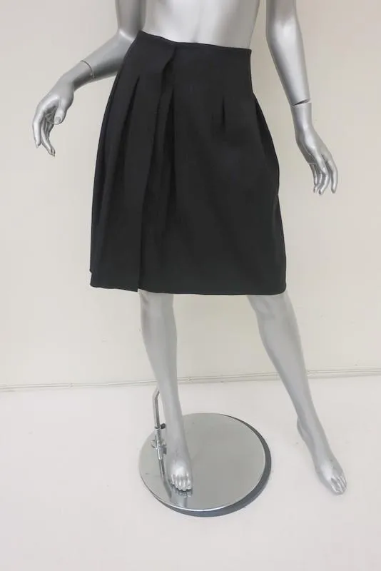 Jil Sander Navy Label Pleated Skirt Black Size 36