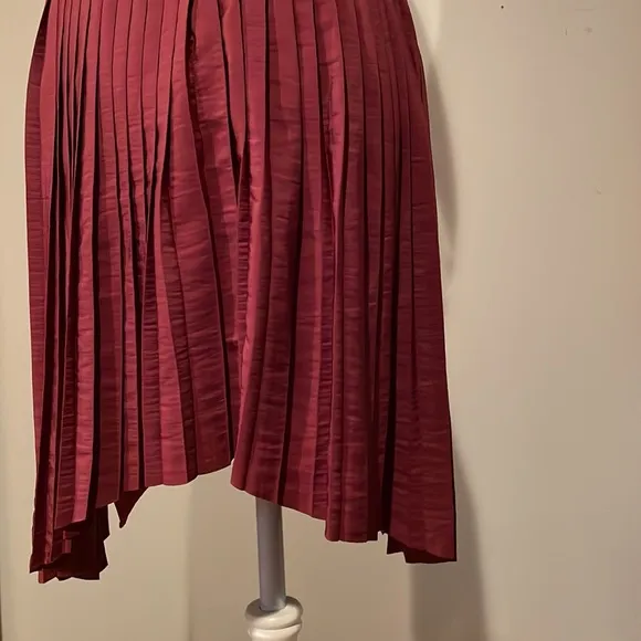 Joie Burgundy Feliciana Deep Verbena Pleated Small Skirt