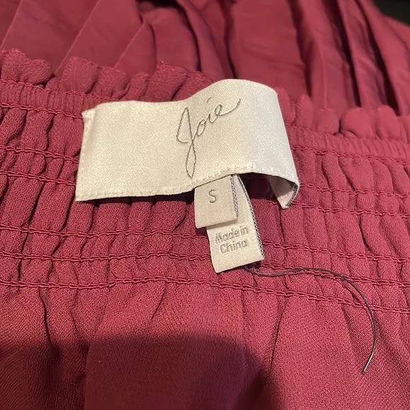 Joie Burgundy Feliciana Deep Verbena Pleated Small Skirt