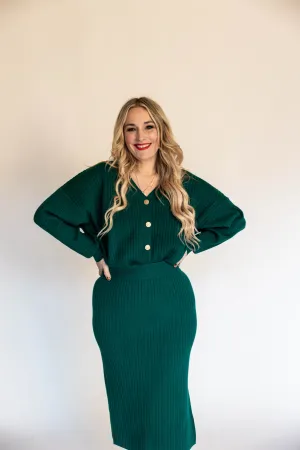 jolene midi skirt in green
